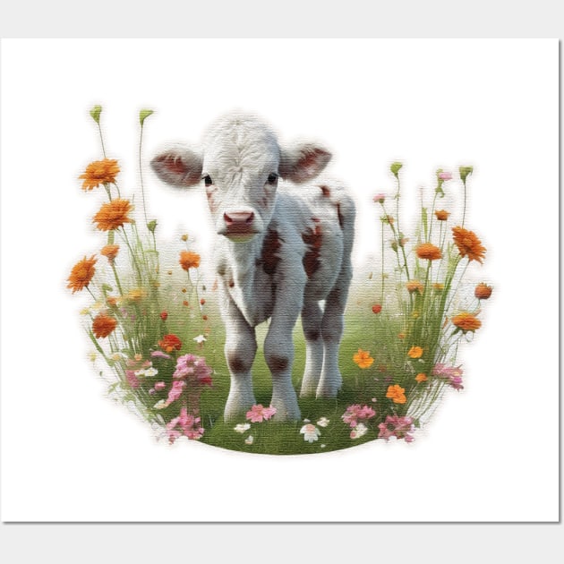 Cute baby calf Wall Art by JnS Merch Store